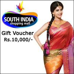 "South India Shopping Mall Gift Voucher - Rs 10000 - Click here to View more details about this Product